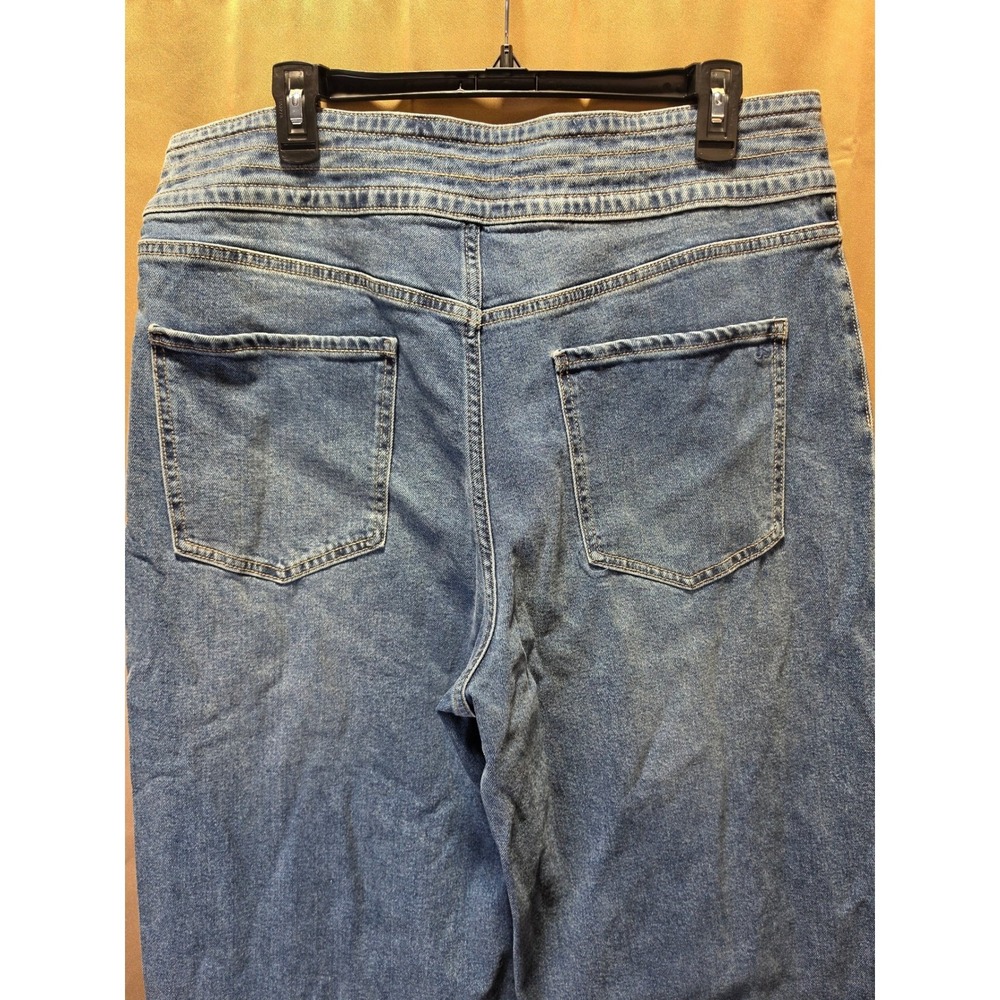 Jessica Simpson Marlin Lace Up Wide Leg Jeans Medium Wash Blue Denim Womens 16 - Picture 6 of 12